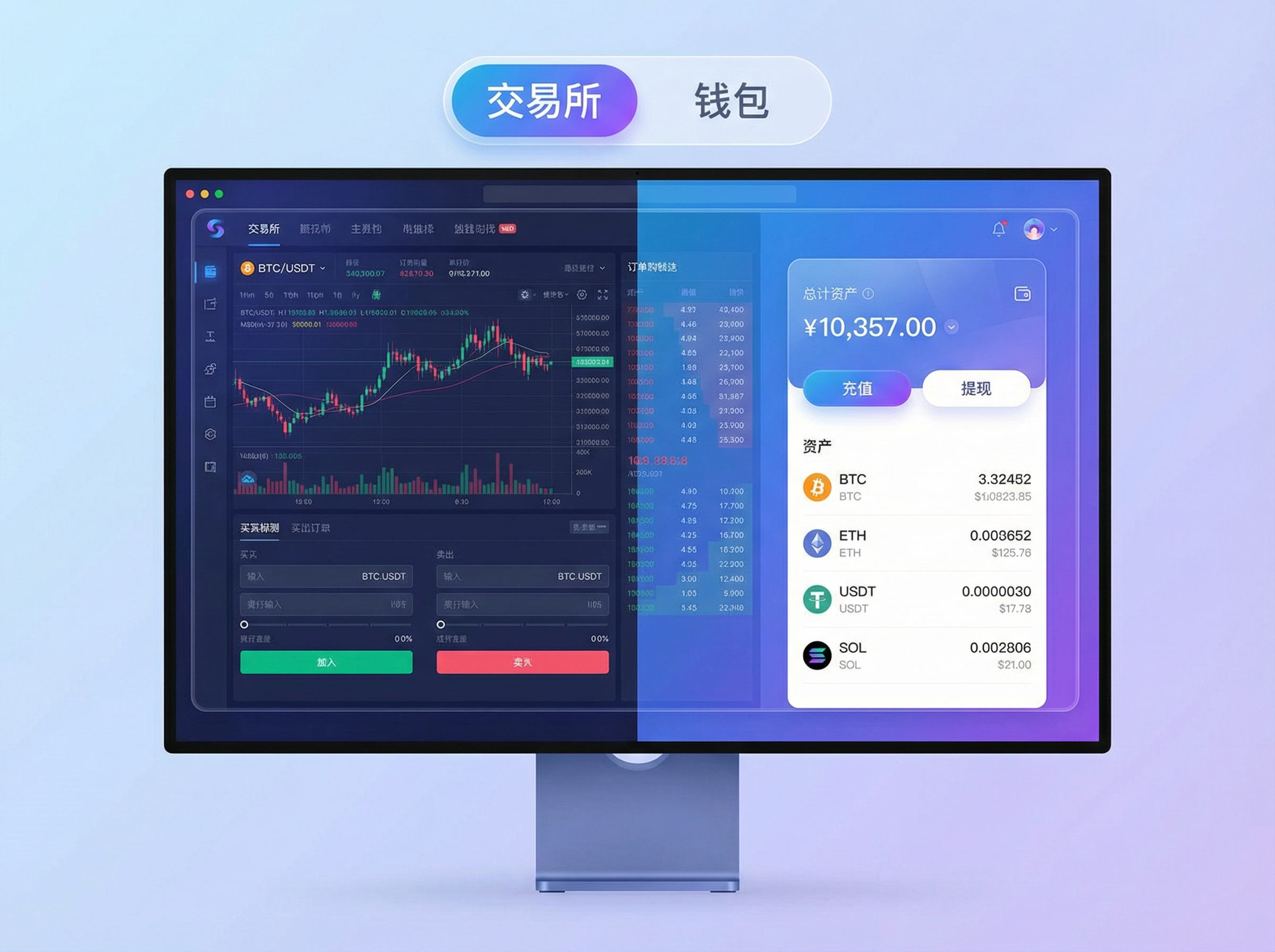 o交易所钱包官方平台-资产管理界面与交易功能截图